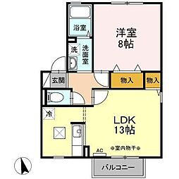 セジュール・F 1LDKの間取図画像