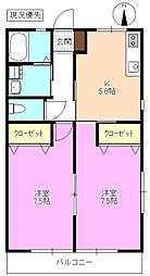 ファミールスクエアA 2Kの間取図画像