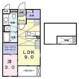 サンリットハウス 1LDKの間取図画像