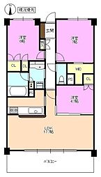 ポレスター松本中条サウスレジデンス 3LDKの間取図画像