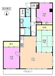 アーク塩尻 3LDKの間取図画像