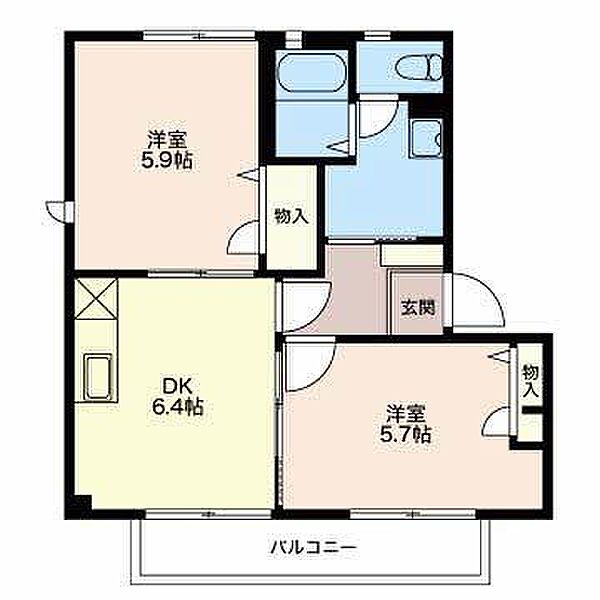 フォレストエバーInn ｜長野県松本市波田(賃貸アパート2DK・2階・42.80㎡)の写真 その2