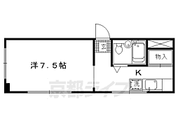エースコート下立売 1Kの間取図画像