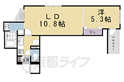 ファーストフィオーレ京都コーヴォ 1LDKの間取図画像