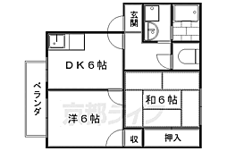 ハイツプレオネ 2DKの間取図画像