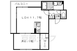 シャーメゾン高辻 1LDKの間取図画像