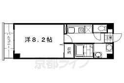 グランツェントB 1Kの間取図画像