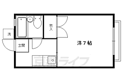 ウッディーハウス 1Kの間取図画像