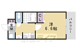アクアプレイス京都御所ノ内 1Kの間取図画像