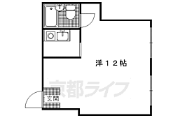パールハイツ小倉 ワンルームの間取図画像