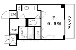 ライオンズマンション京都河原町第3 1Kの間取図画像