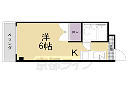 山田ビル 1Kの間取図画像