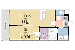 ベラジオ雅び京都洛央 1LDKの間取図画像