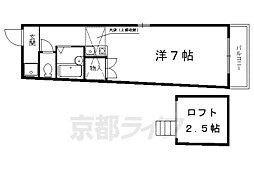 キャッスル21 1Kの間取図画像