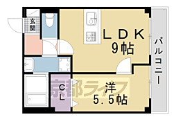 サーシャ西陣 1LDKの間取図画像