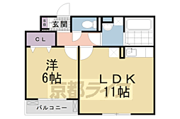 ミレ・グランデ伏見 1LDKの間取図画像