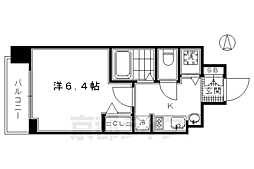 スワンズ京都七条リベルタ 1Kの間取図画像