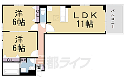 グランクレスタ2 2LDKの間取図画像