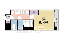 京都市南区吉祥院西ノ庄西浦町マンション 1Kの間取図画像
