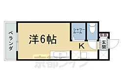 フローレンス伏見 1Kの間取図画像