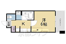 MERCADO京都 1Kの間取図画像