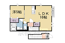 松岡アパート 1LDKの間取図画像
