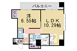 サウスウエスト 1LDKの間取図画像