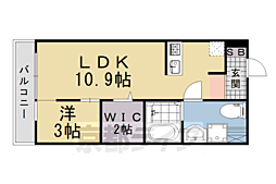 ハートフルスイーツ東向日 1LDKの間取図画像