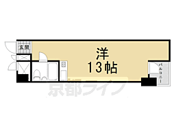 ロイヤルハイツ亀岡 ワンルームの間取図画像