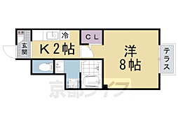 リマーレやましな 1Kの間取図画像