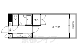 ヴェルメゾン今出川 1Kの間取図画像