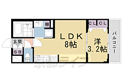 ソルテラス京都東寺HOMARE 1LDKの間取図画像