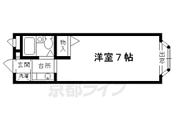 マノワール六波羅第 1Kの間取図画像