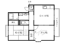 ヒルハウス 2LDKの間取図画像