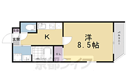 クレドール西大路駅前 1Kの間取図画像