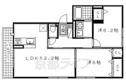 メゾンドSOH 2LDKの間取図画像