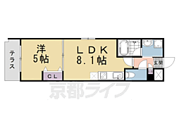 (仮称)伏見区舞台町マンション 1LDKの間取図画像