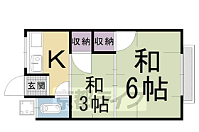 南大入荘 26 ｜ 京都府京都市右京区西京極南大入町（賃貸アパート2K・2階・25.92㎡） その2