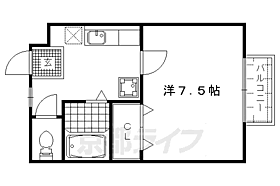 Ｎ’ｓ　双ヶ丘 207 ｜ 京都府京都市右京区御室岡ノ裾町（賃貸アパート1K・2階・23.33㎡） その2