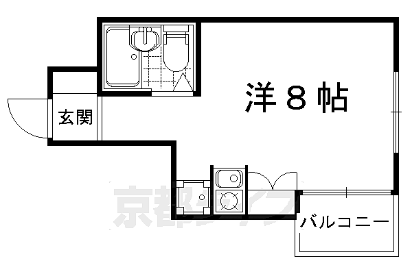 ネオメゾンドフルール 213｜京都府京都市右京区西京極北大入町(賃貸マンション1R・2階・19.44㎡)の写真 その2