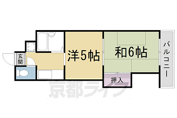 ラセットアベニュー 306｜京都府京都市右京区西京極佃田町(賃貸マンション2K・3階・28.00㎡)の写真 その2