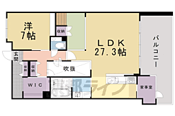 京都市営烏丸線 鞍馬口駅 徒歩20分の賃貸マンション 1階1SLDKの間取り