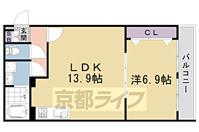 ＳＵＮ 206 ｜ 京都府京都市右京区西院日照町（賃貸マンション1LDK・2階・47.25㎡） その2