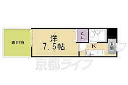 第1ハイツ早田 1階1Kの間取り