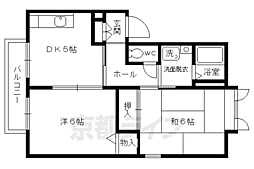 びれっじ　きさらぎII 2階2DKの間取り