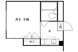 Ｂハイツ 2階1Kの間取り