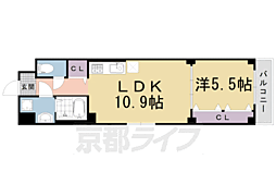 阪急京都本線 大宮駅 徒歩13分の賃貸マンション 1階1LDKの間取り