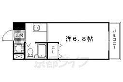 グランディール・フナダ 2階1Kの間取り