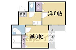 スプレール花園 3階2Kの間取り