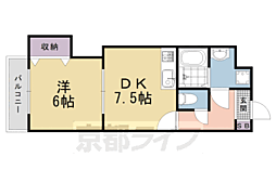 Ｄｕ四条 3階1DKの間取り